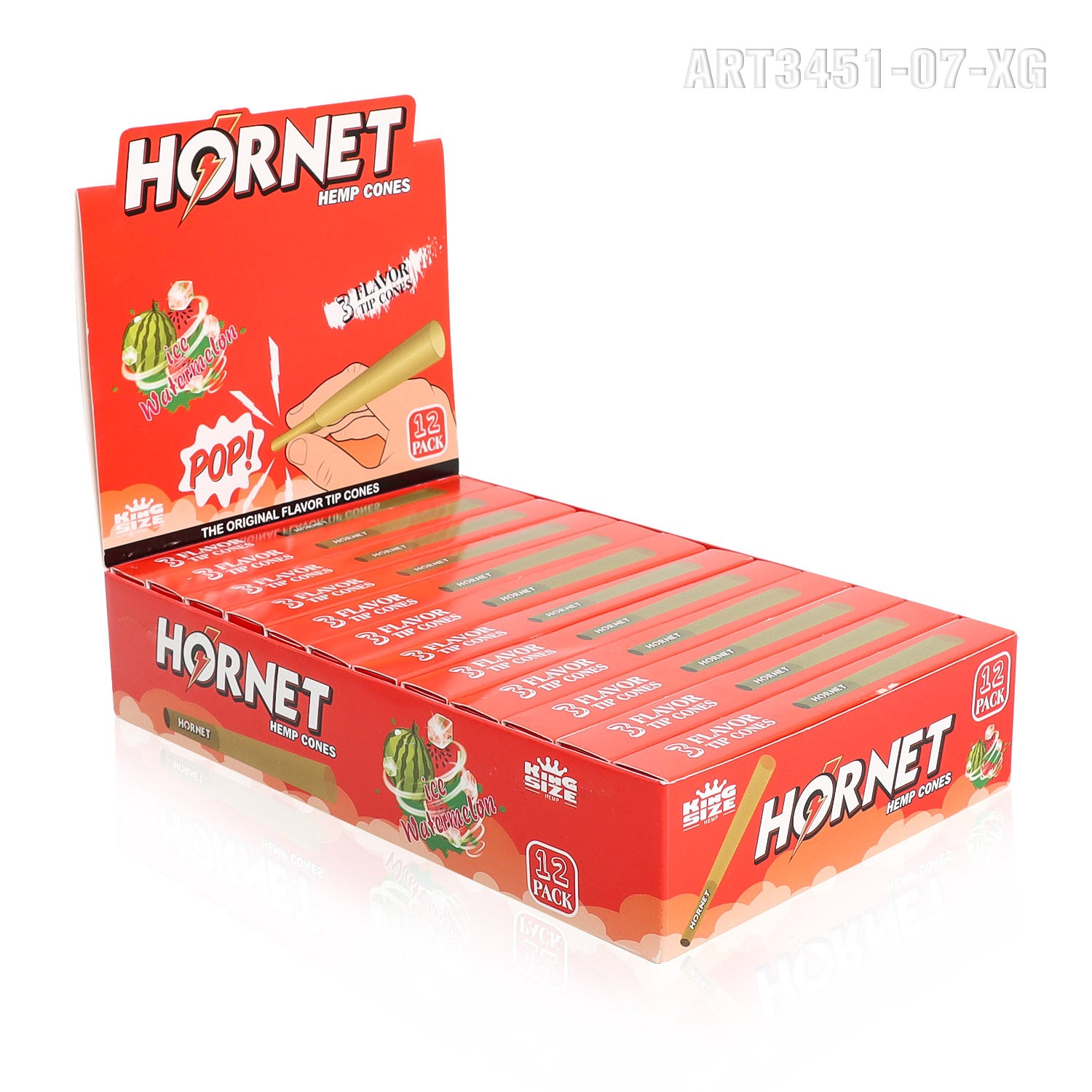 HORNET 110mm white horn tube with watermelon flavor Burst beads  12 small boxes/display box