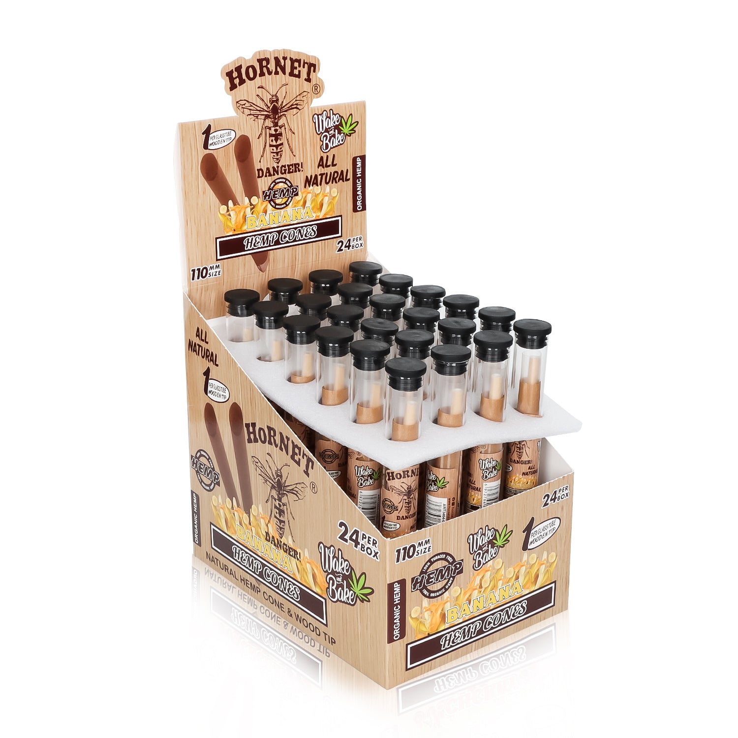 HORNET series 10MM with wood filter honey flavor  24 boxes in a box