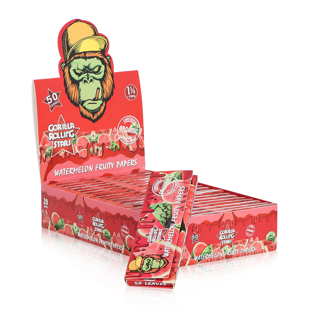 GORILLA ROLLING STARS Pack of 20 and pack of 50 watermelon-flavored rolls