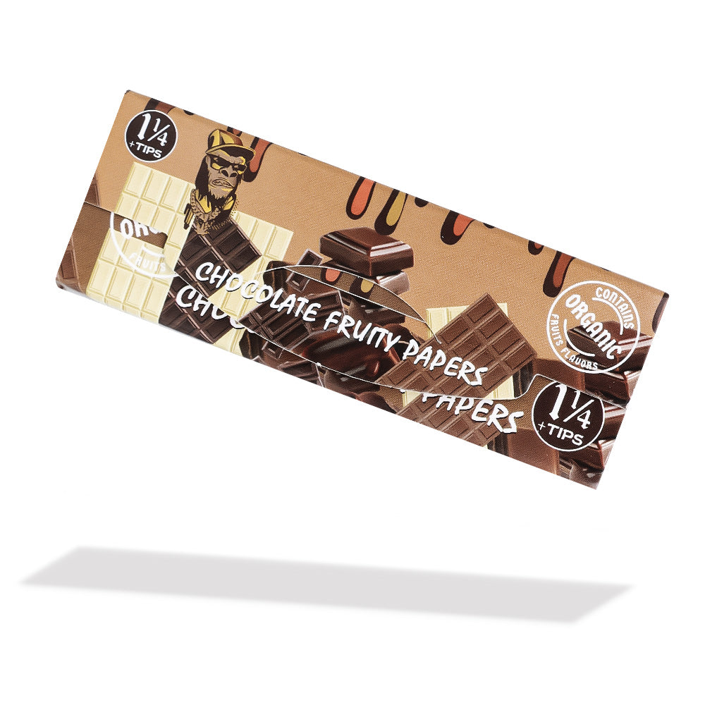 GORILLA ROLLING STARS&nbsp;&nbsp; series 78mm 1 1/4 size chocolates flavor rolling paper with filter pape