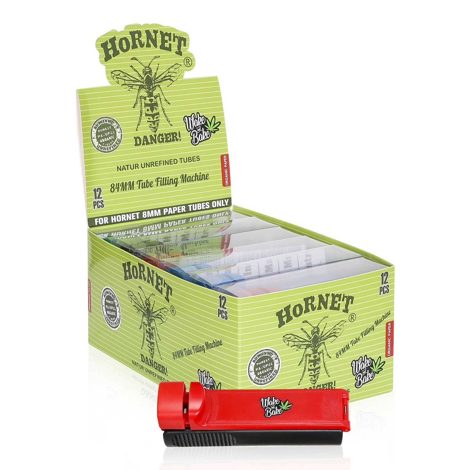 HORNET 84 mm Cigarette Injector Rolling Machine, Quick Tube Filing & Hand Operated Tool Rolling Machine, 12 PCS / Box