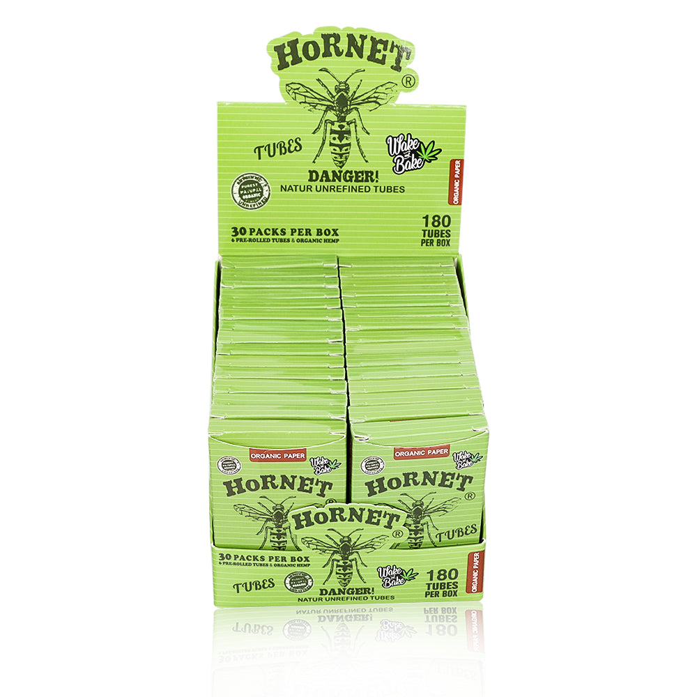 HORNET 84 mm Pre Rolled Cones, Natural Rolling Cones, Slow Burning Pre Rolled Rolling Paper, 6 PCS / Pack 30 Packs / Box