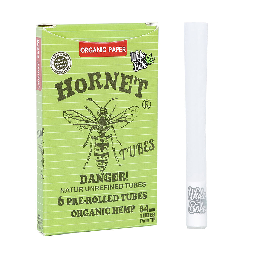 HORNET 84 mm Pre Rolled Cones, Natural Rolling Cones, Slow Burning Pre Rolled Rolling Paper, 6 PCS / Pack 30 Packs / Box