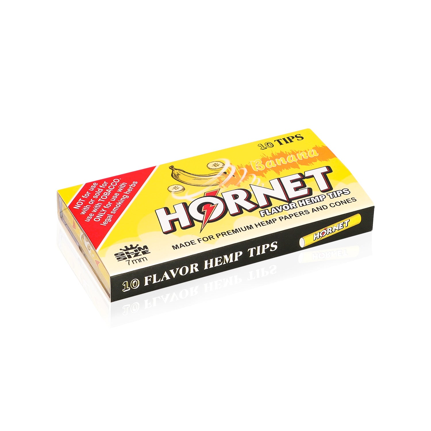 Hornet Banana Flavors Filter Tips with Flavored Pop, 7 mm Filter Tips, 10 Tips / Pack 24 Packs / Box