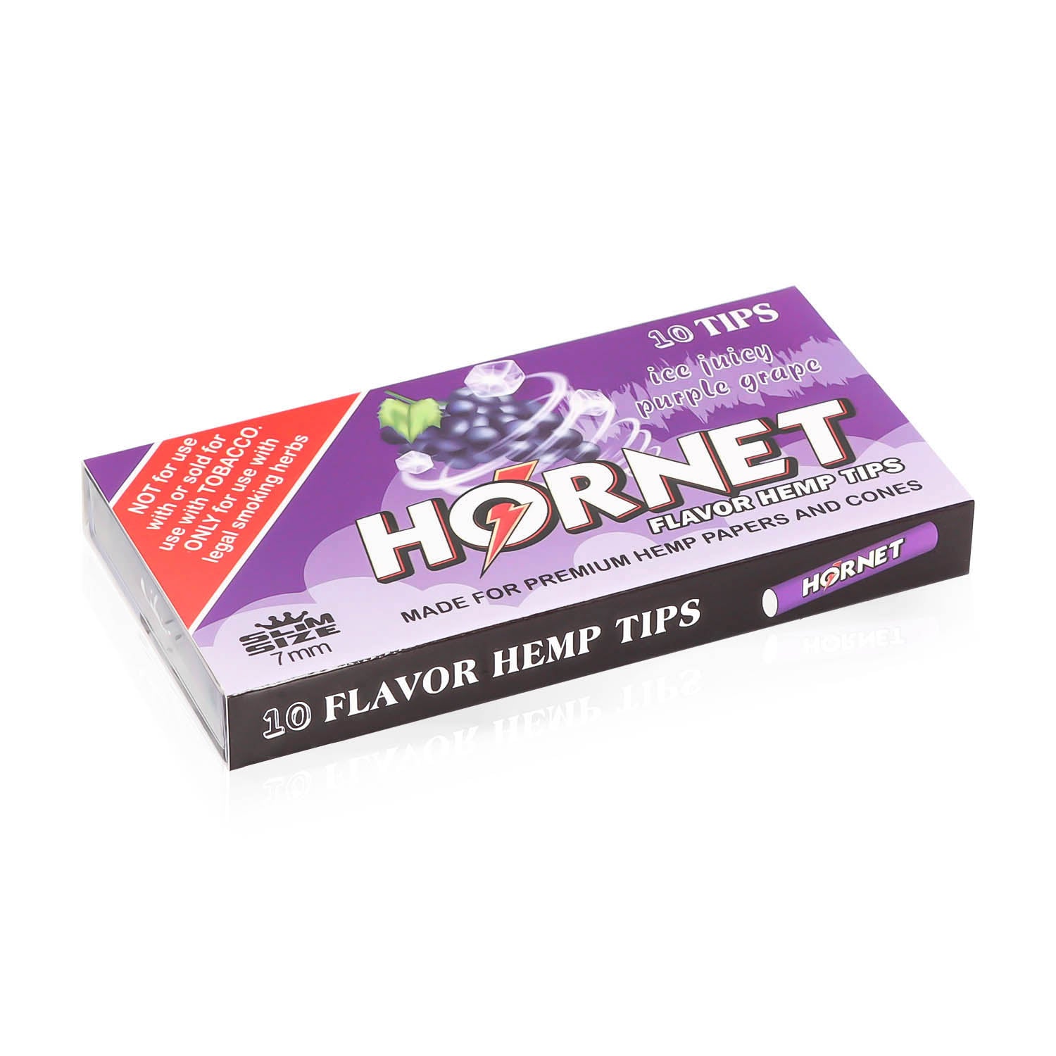 HORNET Grape Flavors Filter Tips with Flavored Pop, 7 mm Filter Tips, 10 Tips / Pack 24 Packs / Box