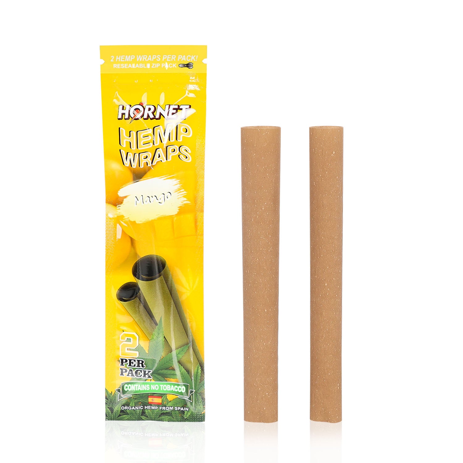 Hornet Mango Flavoured Hemp Blunt Wraps 30 Hemp Wraps Per Box