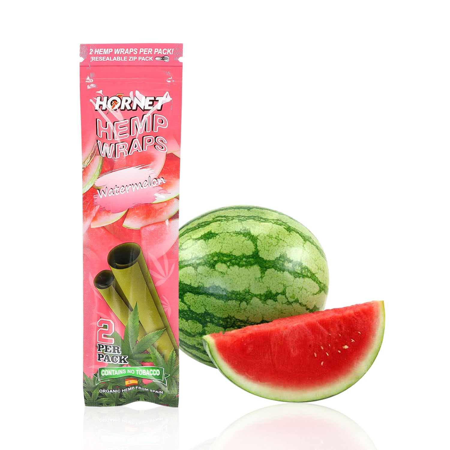 Hornet Watermelon Flavoured Hemp Blunt Wraps 30 Hemp Wraps Per Box