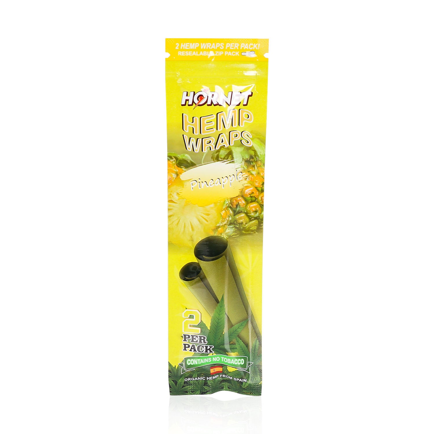 Hornet Pineapple Flavoured Hemp Blunt Wraps 30 Hemp Wraps Per Box