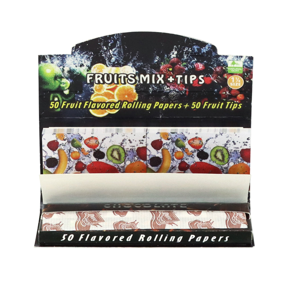Hornet 78mm Mix Fruit Flavors Rolling Papers, Slow Burning Rolling Paper, Natural Rolling Paper, 50 Piece / Pack 50 Pack / Box