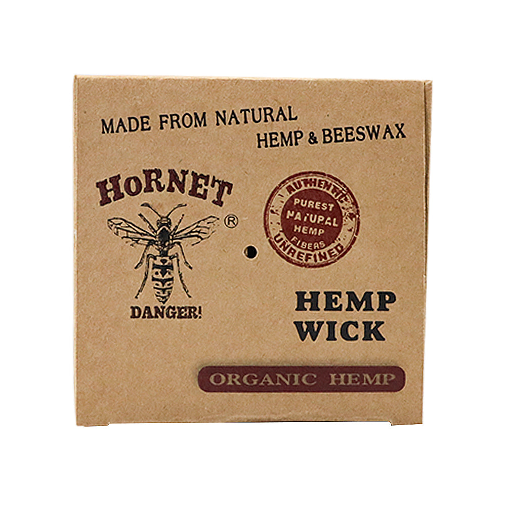 HORNET Organic Beeswax Hemp Wick, Easy Lighting Hemp Wick Rolls & No Dripping, 196.9 ft Hemp Wicks