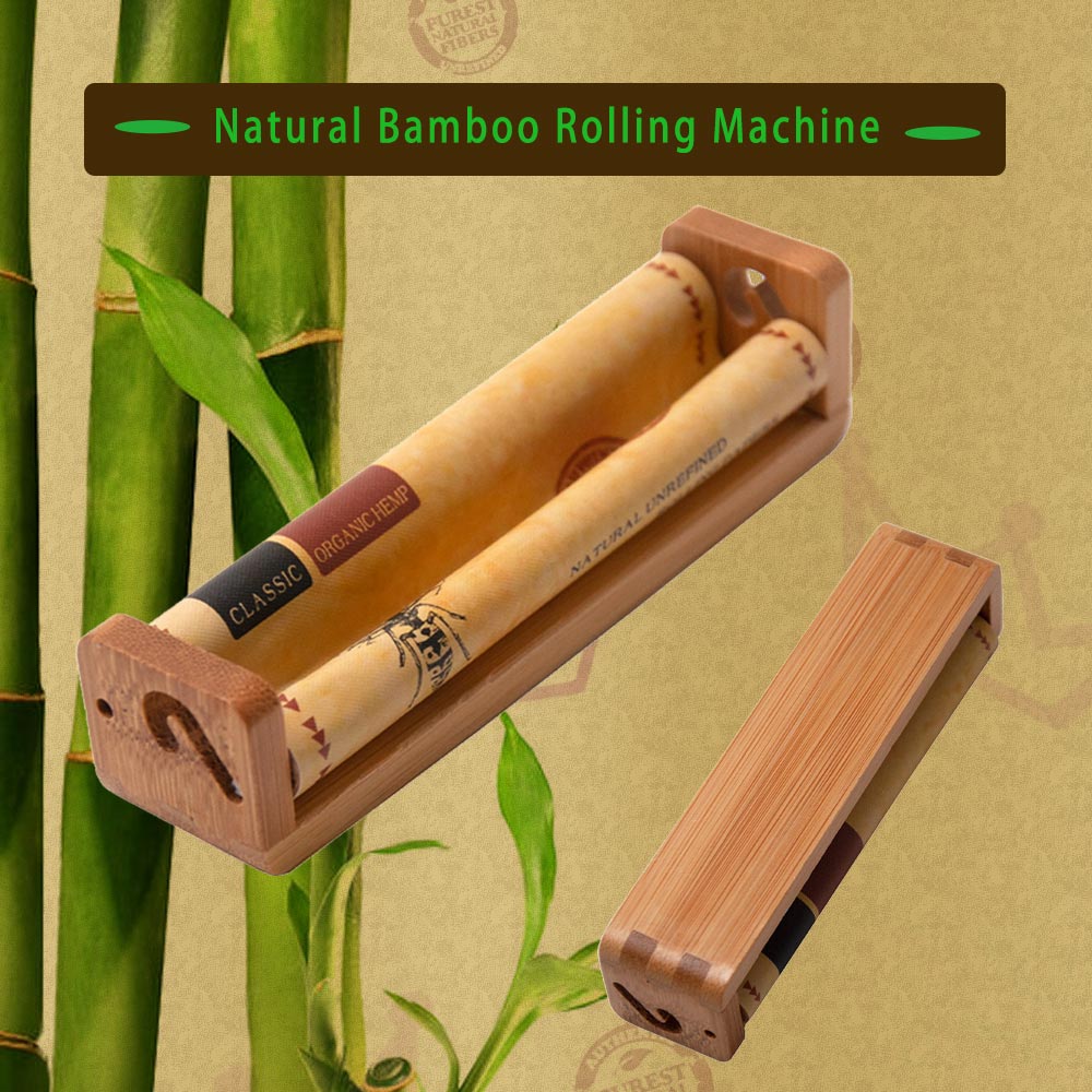 HORNET King Size Natural Bamboo Rolling Machine, Portable Rolling Machine, 12 PCS / Box
