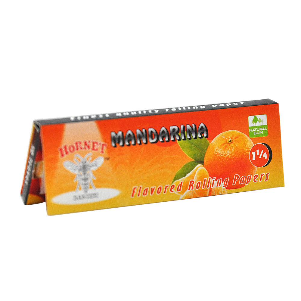 HORNET 1 1/4 Mandarina Flavors Rolling Papers, Slow Burning Rolling Paper, Natural Rolling Paper, 50 Piece / Pack 50 Pack / Box