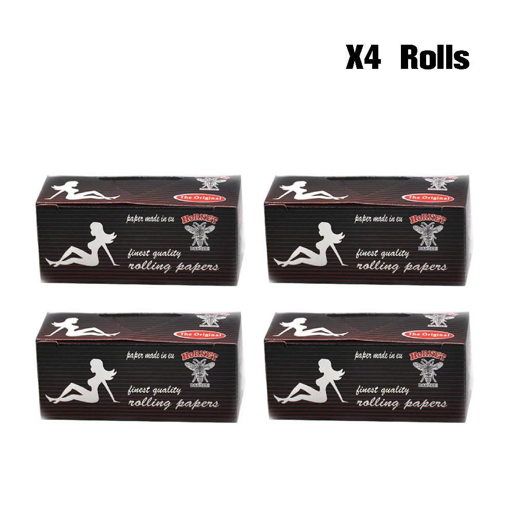 HORNET Lady Style Rolling Paper Rolls, 5 m Free Rolling Papers, Organic Rolling Paper Rolls, 24 PCS / Box