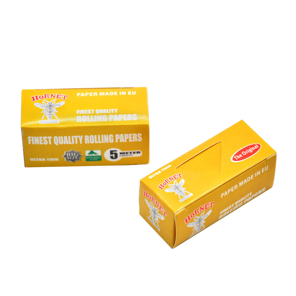 HORNET Yellow Style Rolling Paper Rolls, 5 m Free Rolling Papers, Organic Rolling Paper Rolls, 24 PCS / Box