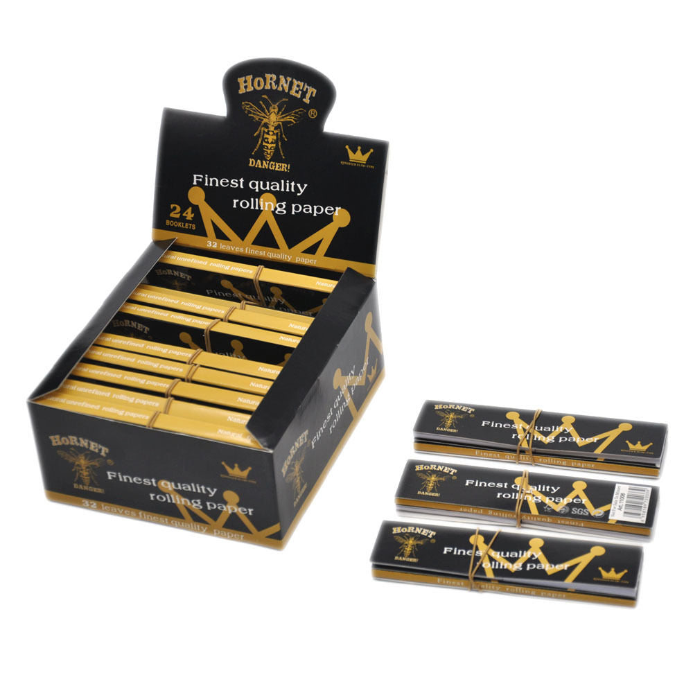 HORNET King Size Rolling Papers With Rolling Tips, Slim White Rolling Paper, 32 PCS / Pack 24 Pack / Box