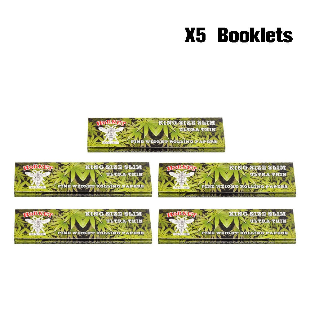 HORNET Leaf Painting Rolling Paer, King Size Slim Cigarette Rolling Paper, Slow Buring Rolling Papers, 32 PCS / Pack 50 Packs / Box