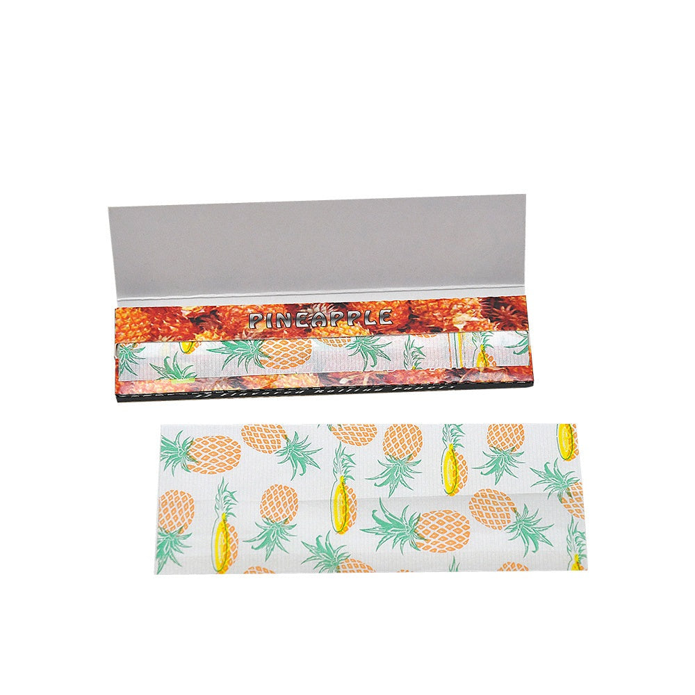 HORNET King Size Pineapple Flavors Rolling Papers, Slim Natural Organic Rolling Paper, 32 Pieces / Pack 25 Packs / Box